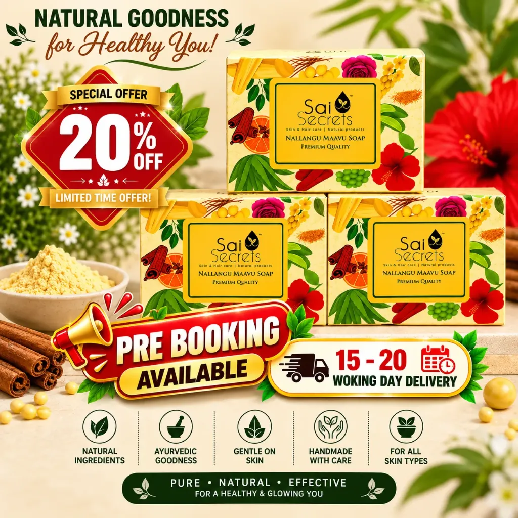 [NS3] Sai Secrets Nallangu Maavu Soap - 3