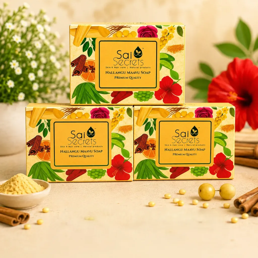 Sai Secrets Nallangu Maavu Soap 3 Pack