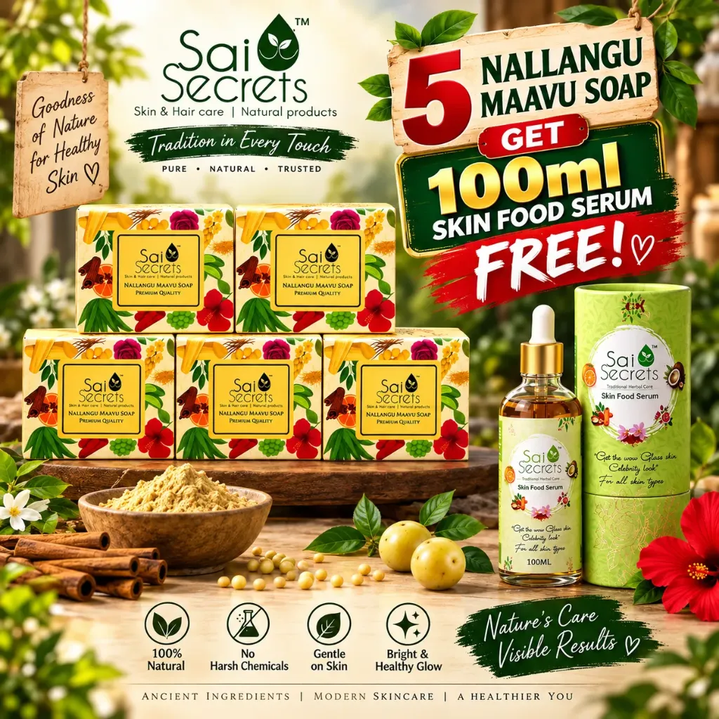 Sai Secrets Nallangu Maavu Soap 5 Pack