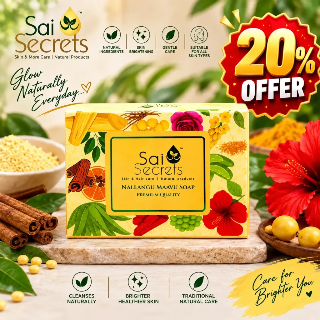 Sai Secrets Nallangu Maavu Soap - 1