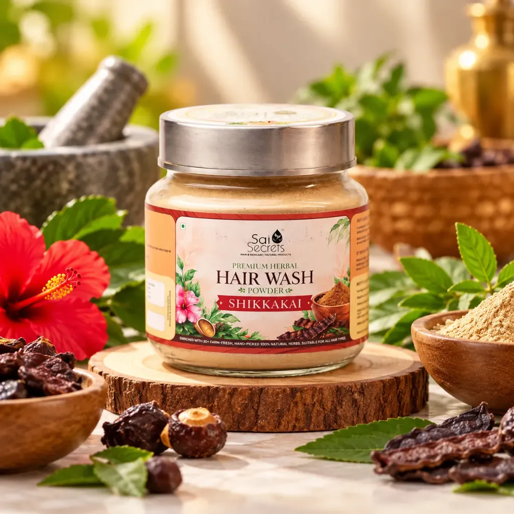 [SK1+CGS1] Herbal Hair Wash Powder Shikkakai  Mini - 100GM