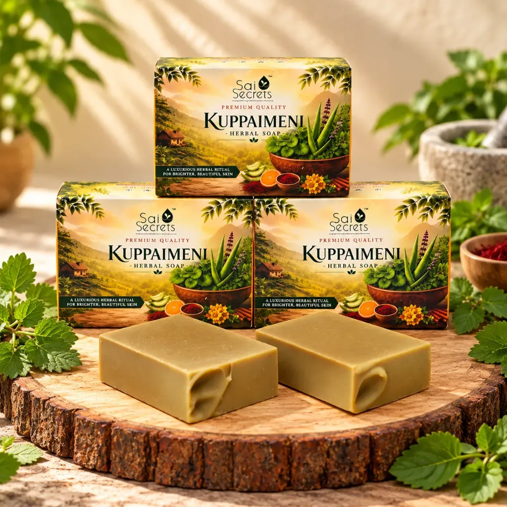 [KHS3] SAI SECRETS SKIN LIGHTENING KUPAIMENI HERBAL SOAP - PACK OF 3