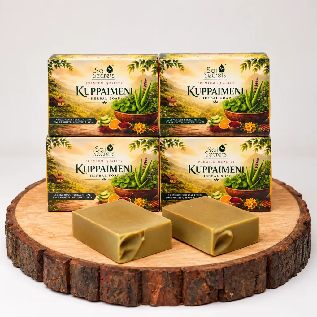 [KHS4] SAI SECRETS SKIN LIGHTENING KUPAIMENI HERBAL SOAP - PACK OF 4