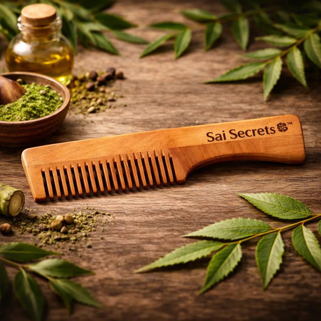 [C1] Wooden Neem Comb
